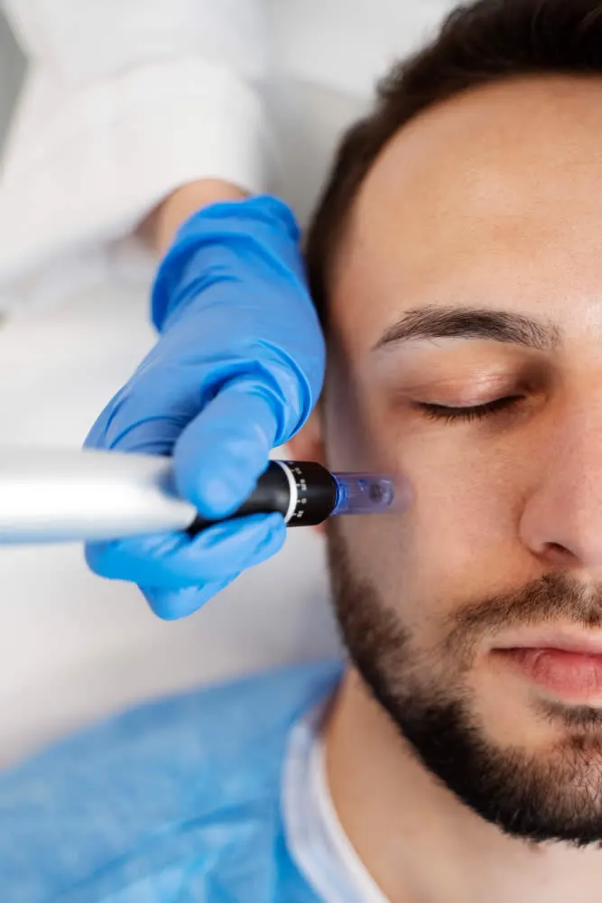 microneedling-procedure at dermatology office